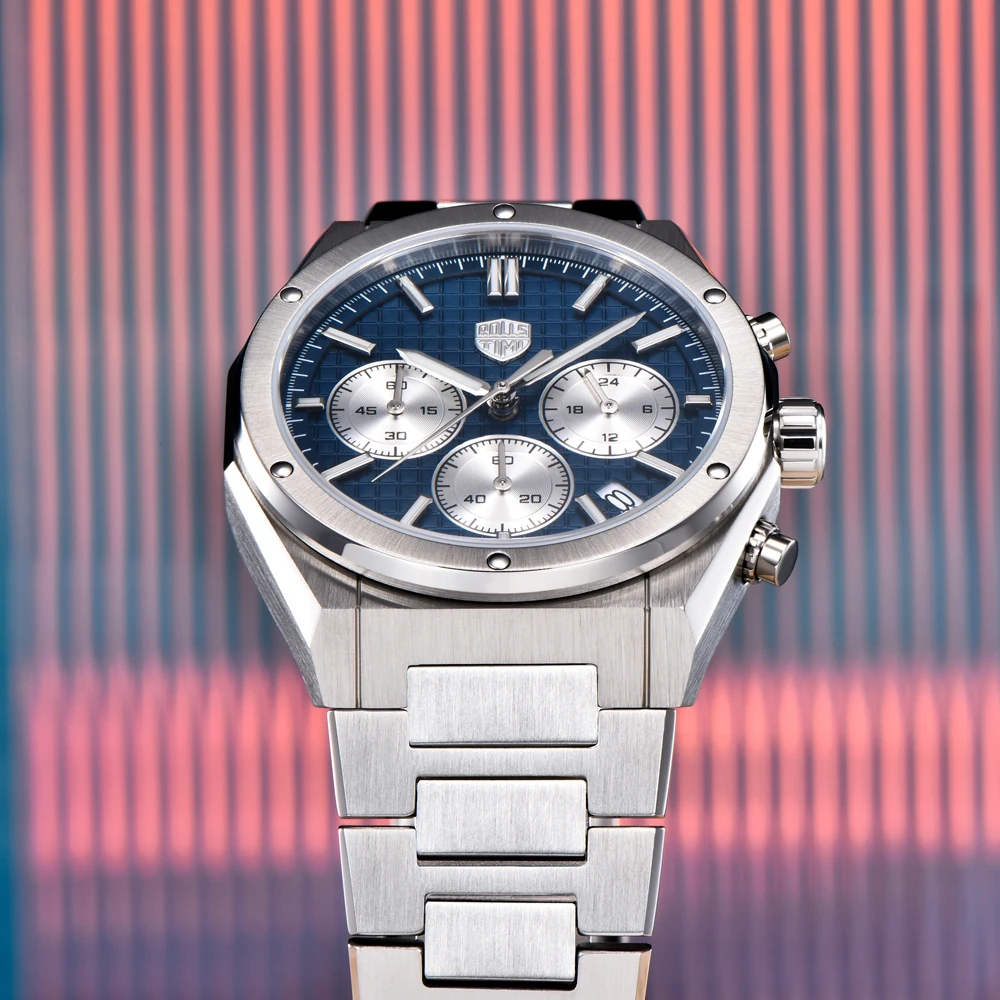 Men's Watches RollsTimi Quartz Wristwatch Luxury Speed Sports Chronograph Watch For Man AR Sapphire Waterproof Luminous Gift Box - Image 4