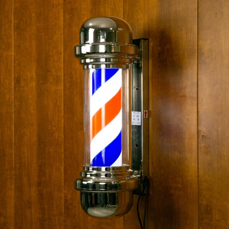 Hair turn light led barber shop outdoor retro wall-mounted waterproof small new colorful wall-mounted hair salon logo light box