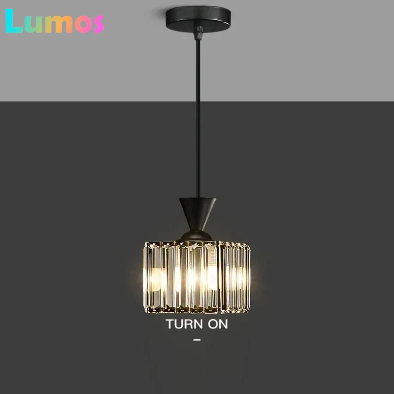 

A67 Crystal Pendant Light Nordic Gold Hanging Lamp Bedside Pendant Lamp Living Room Restaurant Shop Bar Fixture Decoration