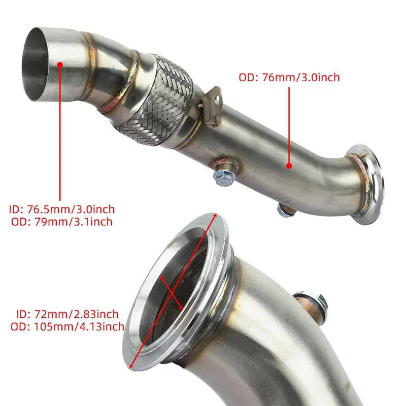 

For BMW N55 535I F10 640I 740Li 2010-2015 Car Exhaust Pipe Downpipe Turbo Exhaust Down Pipe