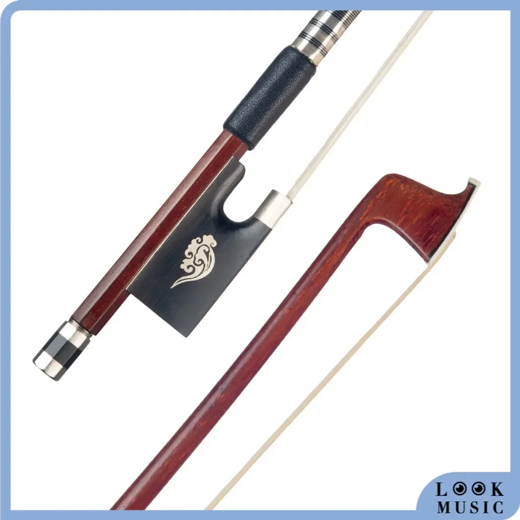 

LOOK 4/4 Brazilwood Violin Bow Brazilwood Round Stick Mongolia Horsehair W/Ebony Frog Durable Bow Violin/ Fiddle Bow