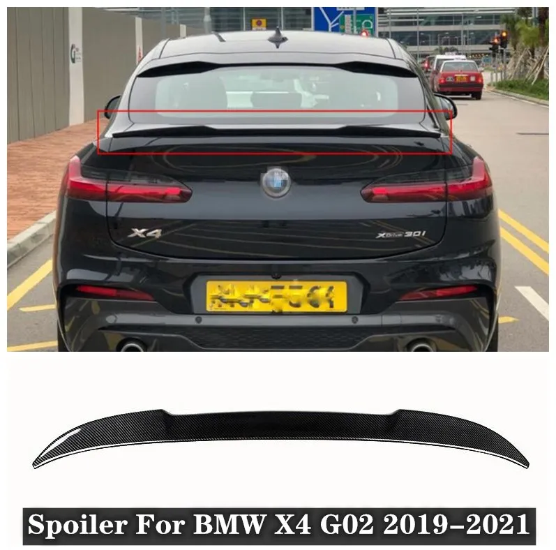 

High Quality ABS Paint Rear Trunk Lip Spoiler Splitter Wing Fits For BMW X4 G02 2019 2020 2021 2022