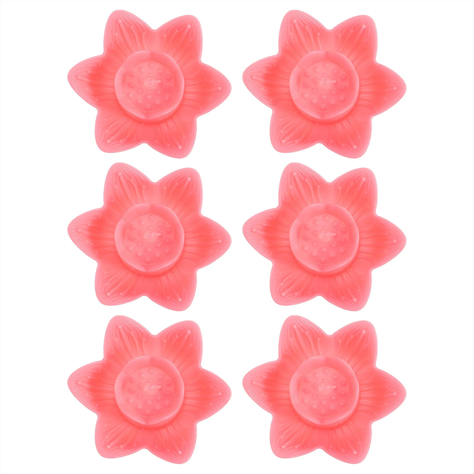 6 pçs led lâmpada de lótus em forma de lótus para casa escritório quarto decoração mesa luz ornamento luz budista decoração do quarto