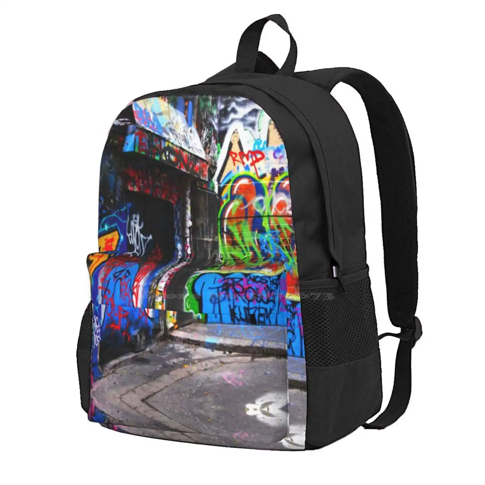 Hosier Lane Graffiti 3 Hot Sale Schoolbag Backpack Fashion Bags Graffiti Art Colourful Street Art Love Melbourne Australia