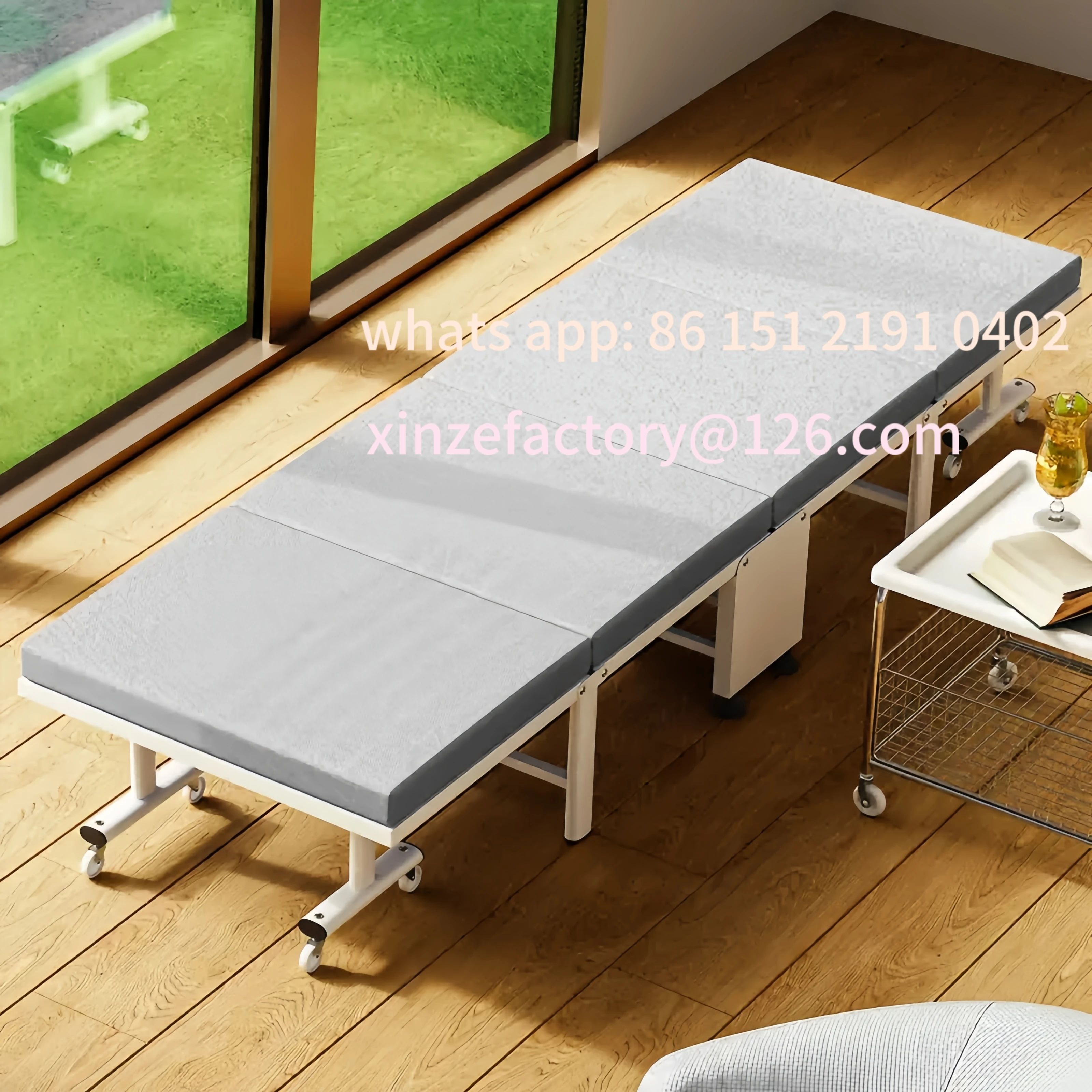 

Customizable Single Folding Bed Dust Bag or 1 Folding Bed with High Density Compact Storage with High Density Sponge Mattres