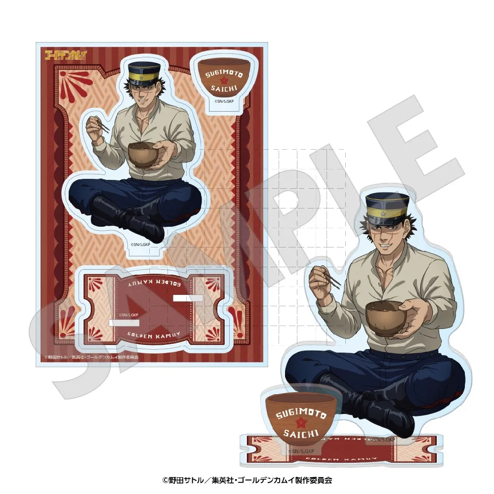 Game Asirpa Yoshitake Shiraishi Hyakunosuke Ogata Saichi Sugimoto Acrylic Stand Doll Anime Figure Model Cosplay Toy for Gift