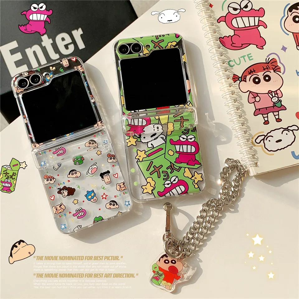 Crayon Shin-chan Pendant Phone Case for Samsung Galaxy ZFlip 3 4 5