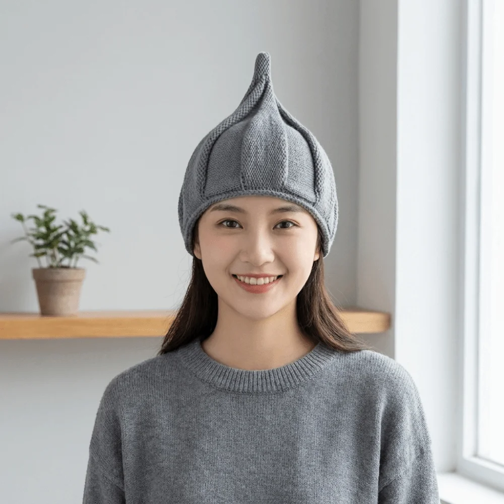 Prosta czapka beanie z dzianin – Knit Beanie Hat Warm recenzja i cena