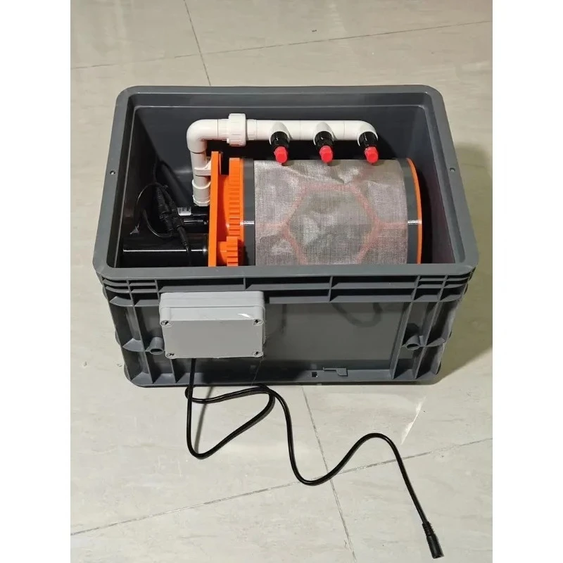 Filtro tambor rotativo micro, caudal 10000L, 40×30, auto lavado silencioso alta presión integrado