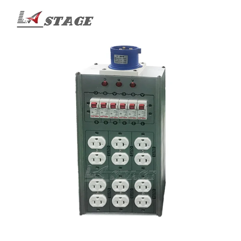 6-channel 12-channel through box Mobile power box Stage light beam light junction box Branch box