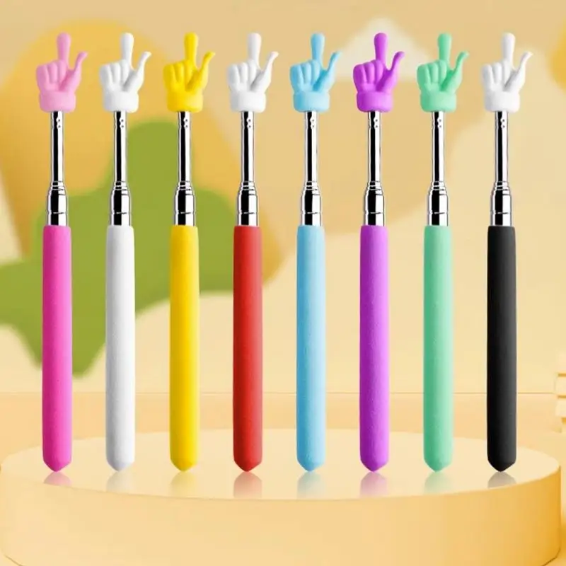 مؤشر المعلم تلسكوبي قابل للسحب ، عصا التدريس للفصول الدراسية ، مؤشر اليد