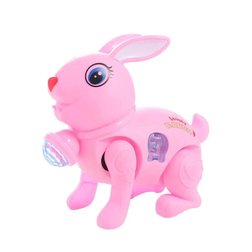 

Fun Little Rabbit Electronic Walking Rabbit Toy Traction Rope Music Walking Electric Choldren Toys