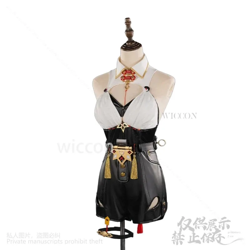 

asdh8@Anime Game Zenless Zone Zero Cosplay Yixuan Costume Sexy Jumpsuit Chinese Styles Coat Uniform Yellow Coat Wigs Props Custo