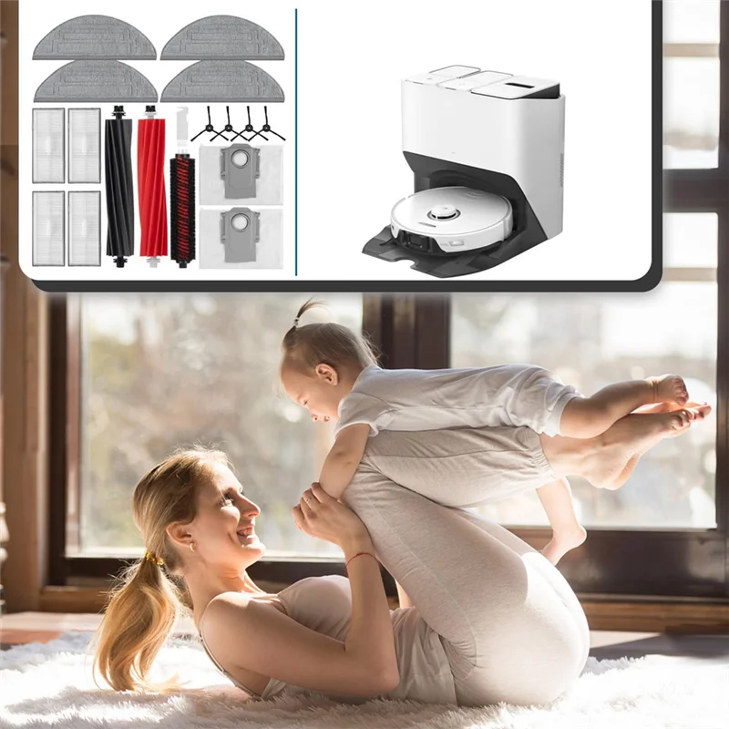 A005-untuk Roborock S8 Pro Ultra Robot Penyedot Debu Sikat Sisi Utama Filter HEPA Aksesori Tas Debu Kain Pel