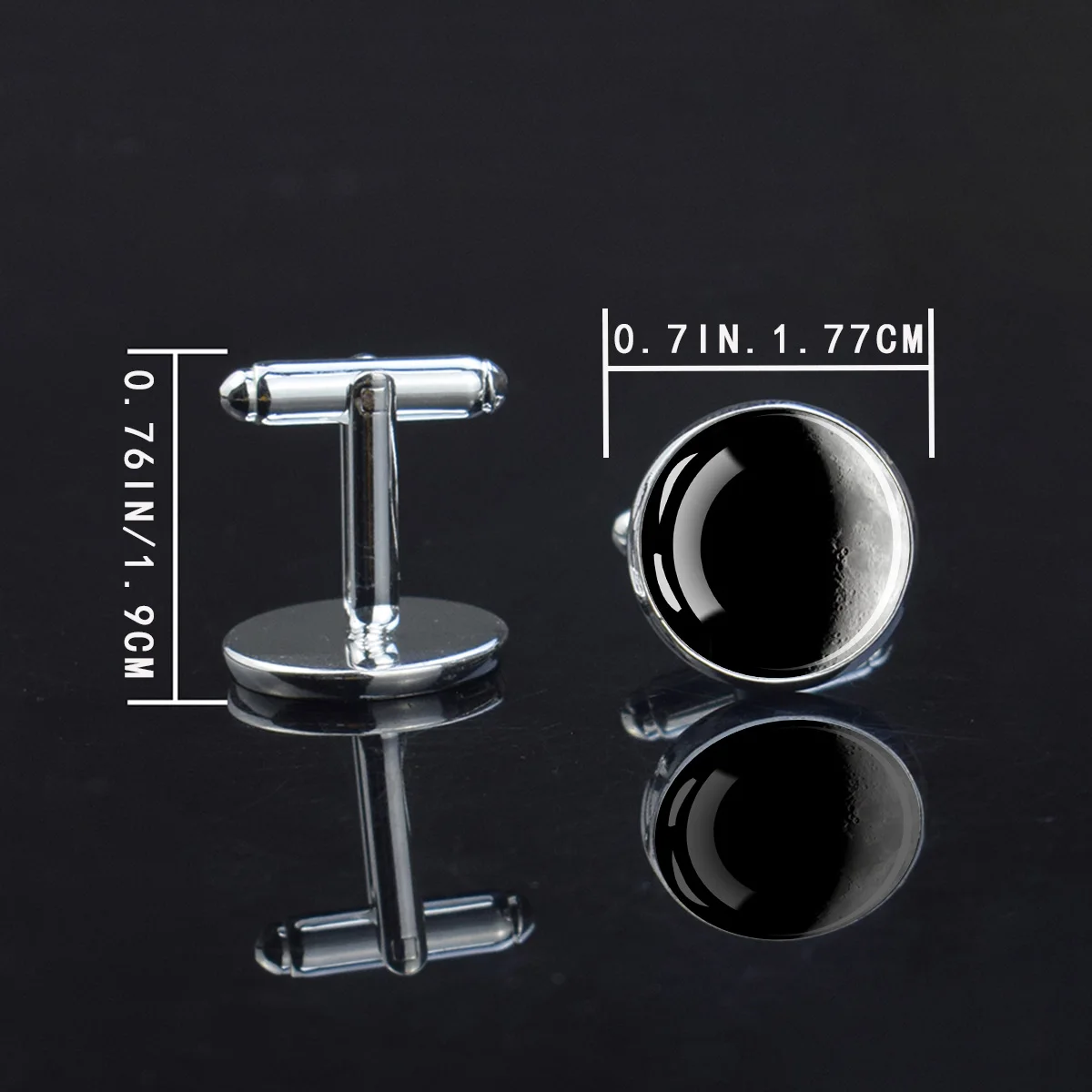 1 Pair Solar System-Themed Planet Pattern Dome Glass Cufflinks, 1.77 Cm in Diameter,Elegant and Stylish,Ideal for Birthday Gifts