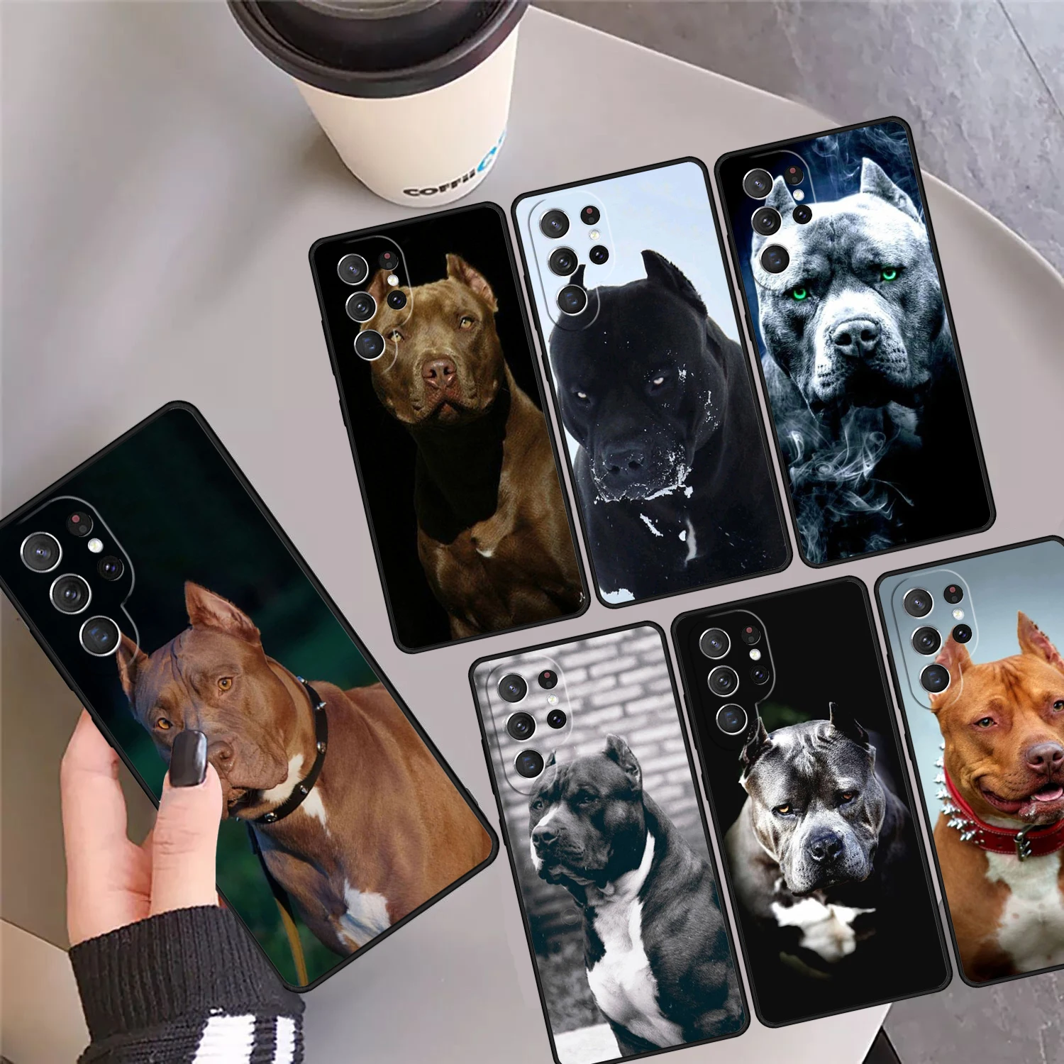 

Чехол для телефона с собакой Pitbull, чехол для Samsung Galaxy S25 S24 Ultra S23 S22 Plus S21 FE S20 Note 10 20 Pro lite