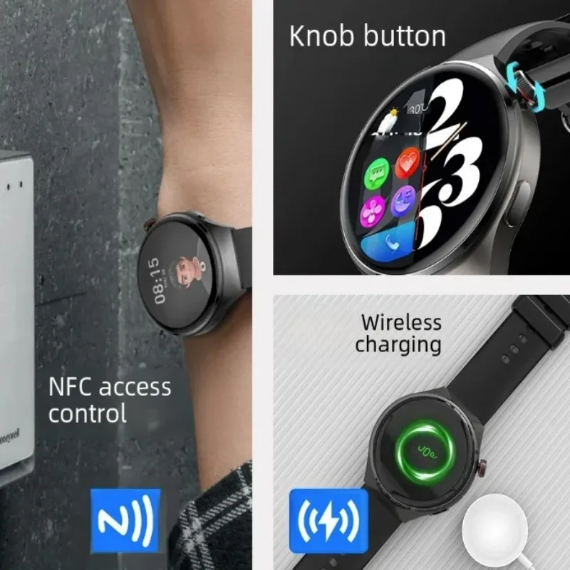 

New NFC Smartwatch S22 AMOLED 1.43 inch Bluetooth Calls Heart Rate Monitoring Outdoor Sports Unisex Functional Smart Watch