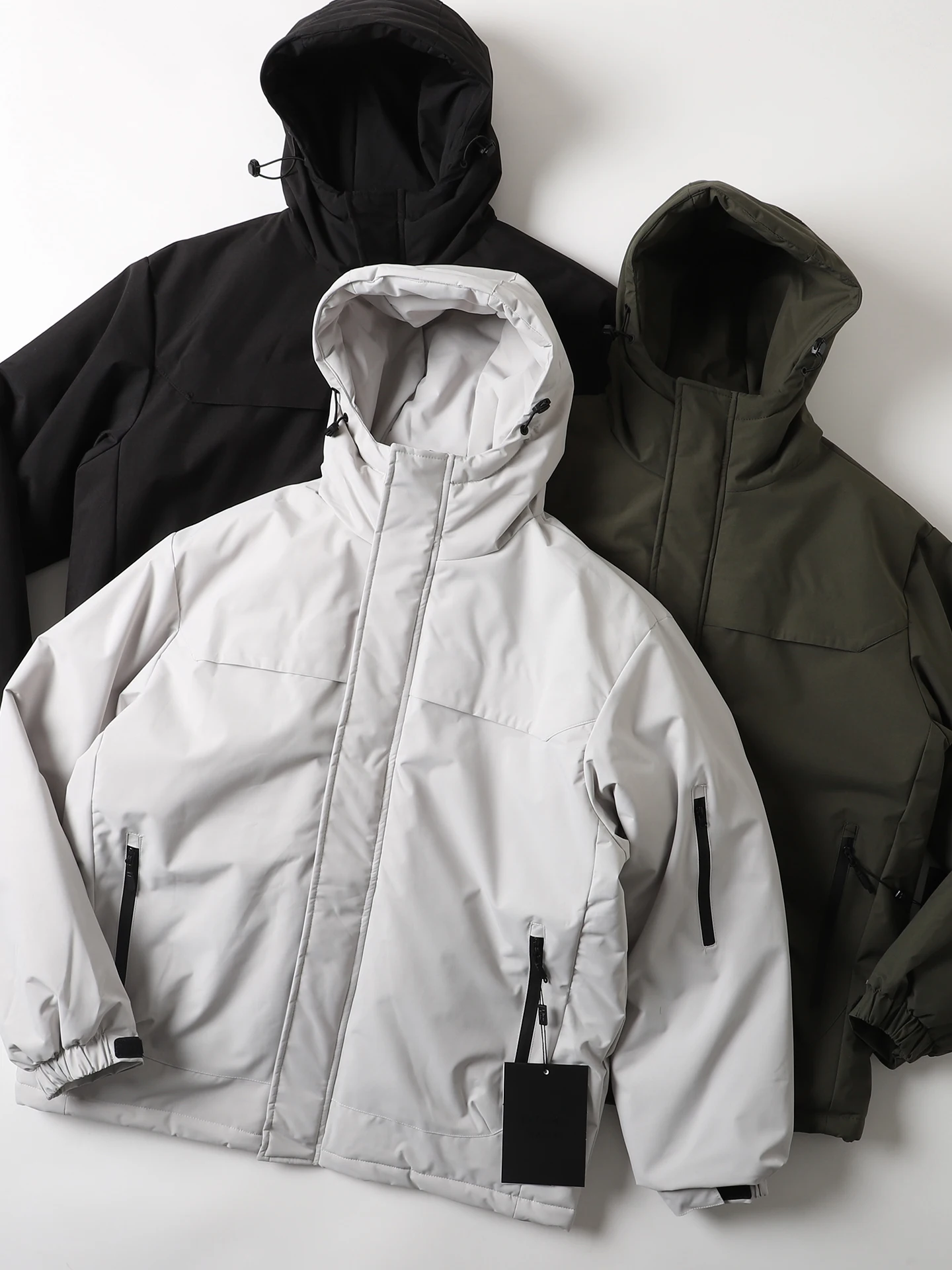 

Men's Casual Hooded Thiened Winter Jaet Waterproof Cotton Coat Outdoor Function Warmth Windproof Spring Autumn Wear