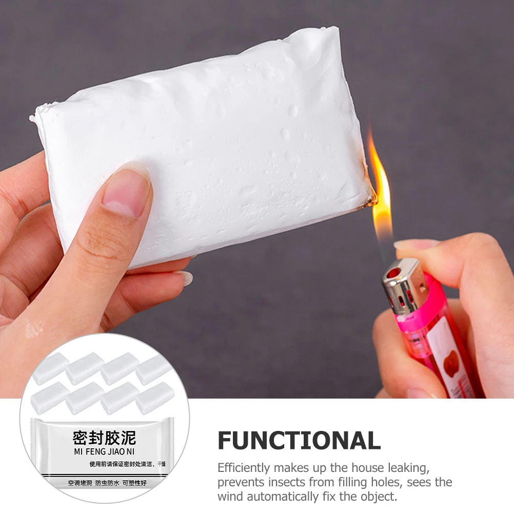 

20Pcs Sealant Clay Premium Sealant Caulk Glue for Wall Hole Air Conditioning Hole Repair Sealing Clay Mud Thread Compound