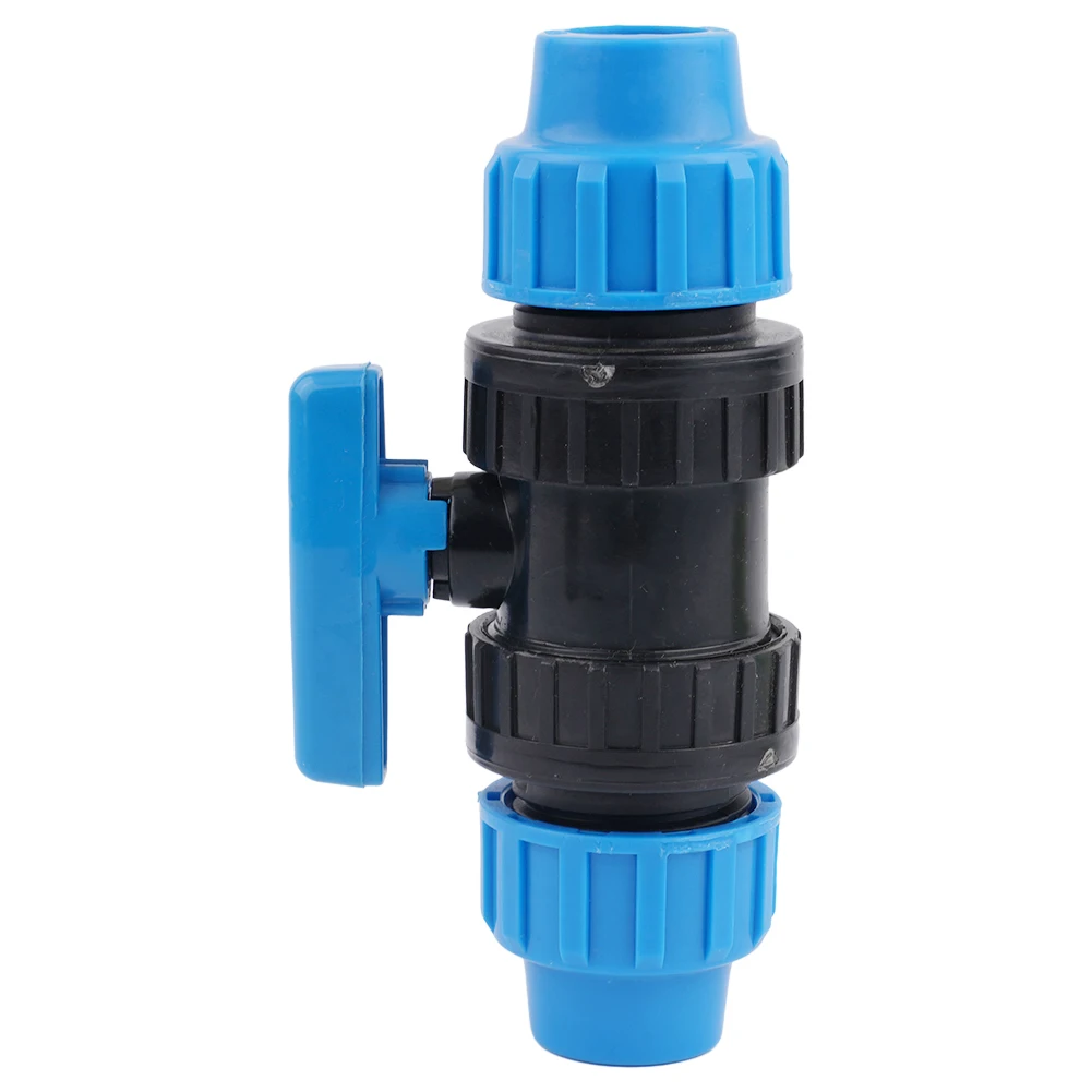 Connector Water Pipe Fittings Black Blue PE Valve Double Union Water Pipe Fittings For Home Gardening Gardening Production