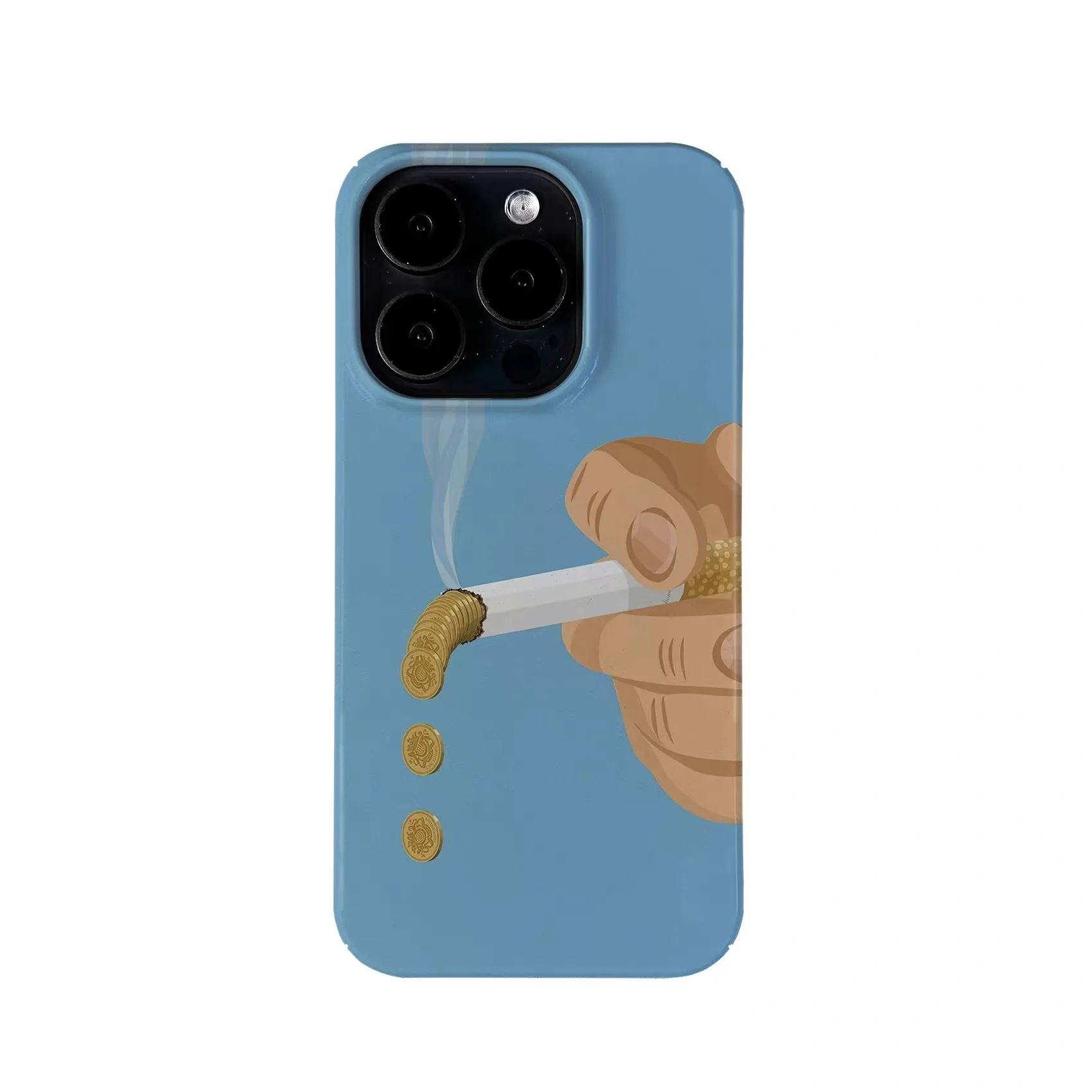 Funda de Teléfono INS Blue Money Mist para IPHONE 17 Air 16E 15 PROMAX 14 Plus 13 12 MINI 11 PRO 16Plus XR XS MAX SE, Carcasa Acrílica