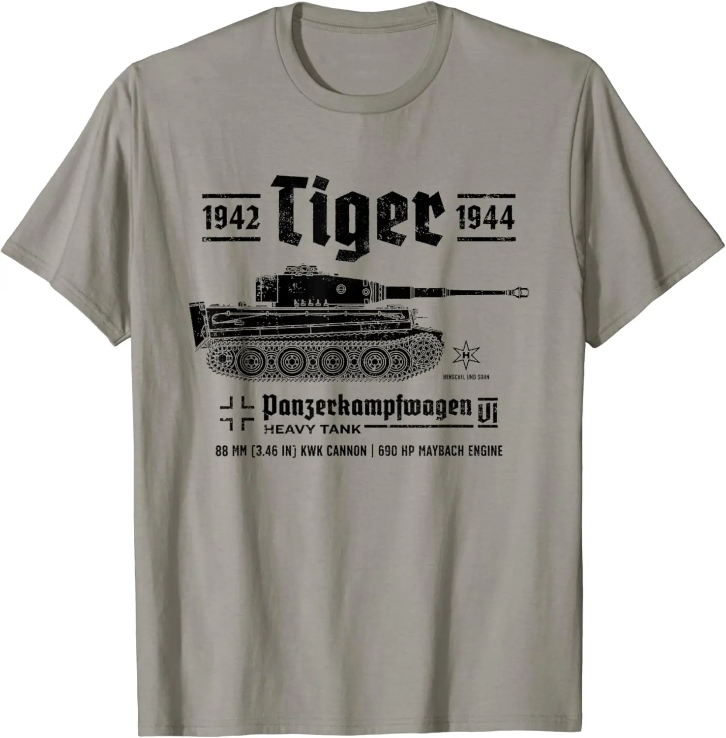 WWII  Panzer VI Tiger Heavy Tank T-Shirt 100% Cotton O-Neck Summer Short Sleeve Casual Mens T-shirt Size S-3XL