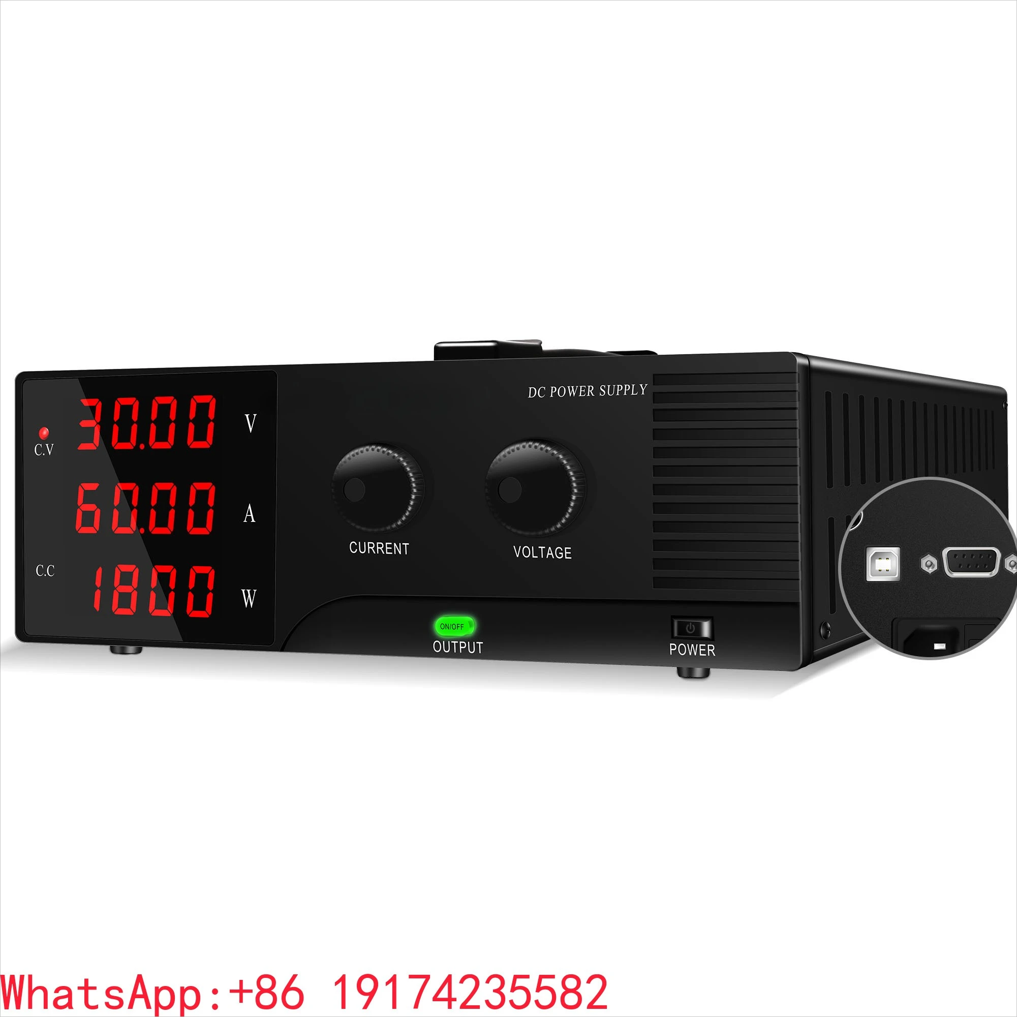 

R-SP-PS6030 60V 30A Digi-tals. High Power Bench Lab Single Output Adj-usta-ble Re-gula-ted Power Supply 1800W