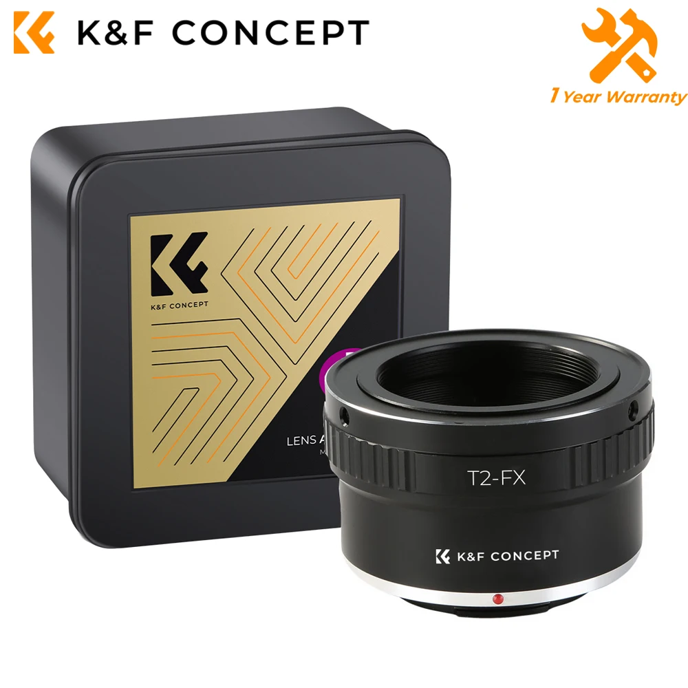 

K&F Concept Lens Mount Adapter for T2 Mount Lenses to Fuji X Mount Camera Port for Fujifilm Fuji X FX XT2 XT20 XE3 X-A3 X-Pro1