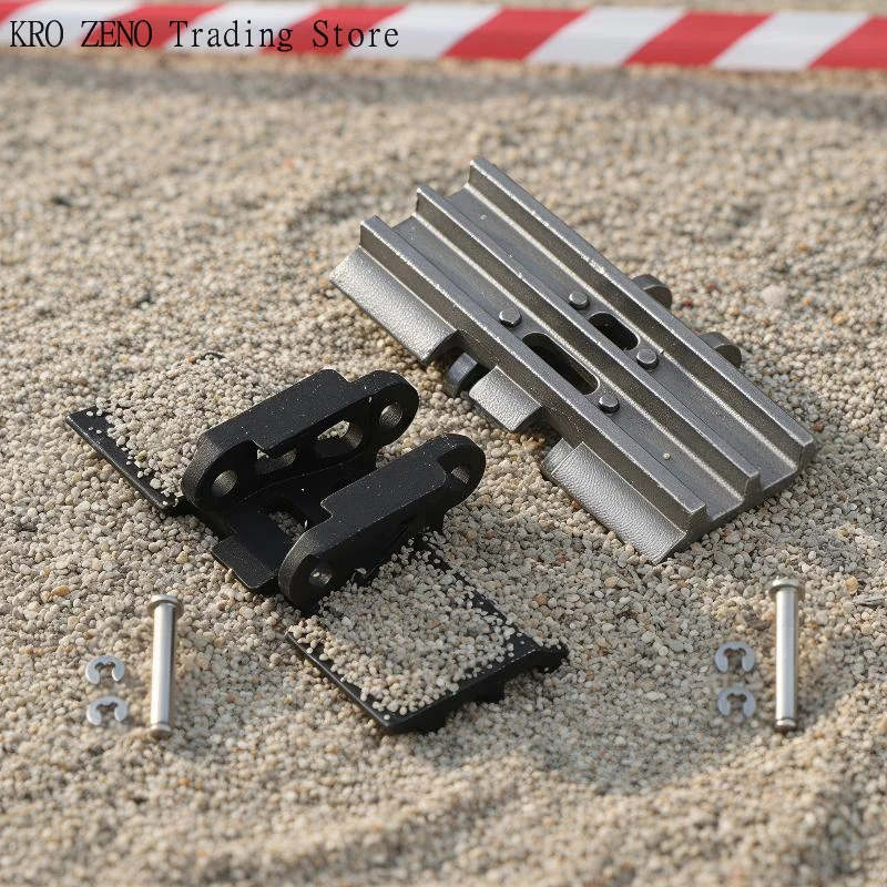 Full Metal 51*21mm RC Excavator Crawler Track 1 Set Wear Resistant for 1/12 RC Hydraulic Excavator Car Upgrade