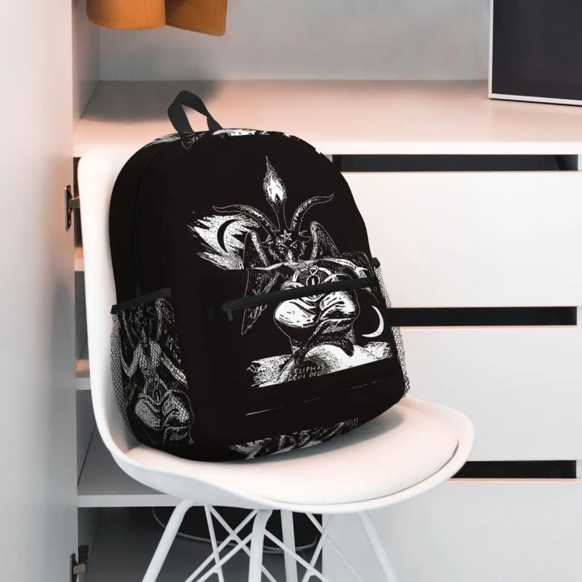 Baphomet Goat Satan Devil Goth Backpack Student BookBag Kids School Bag Laptop Shoulder Bags for Boys Girls