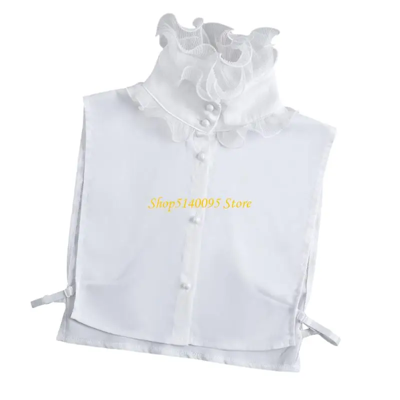 

DXAE Элегантный водолазный воротник с рюшами Женский модный аксессуар Декоративный воротник