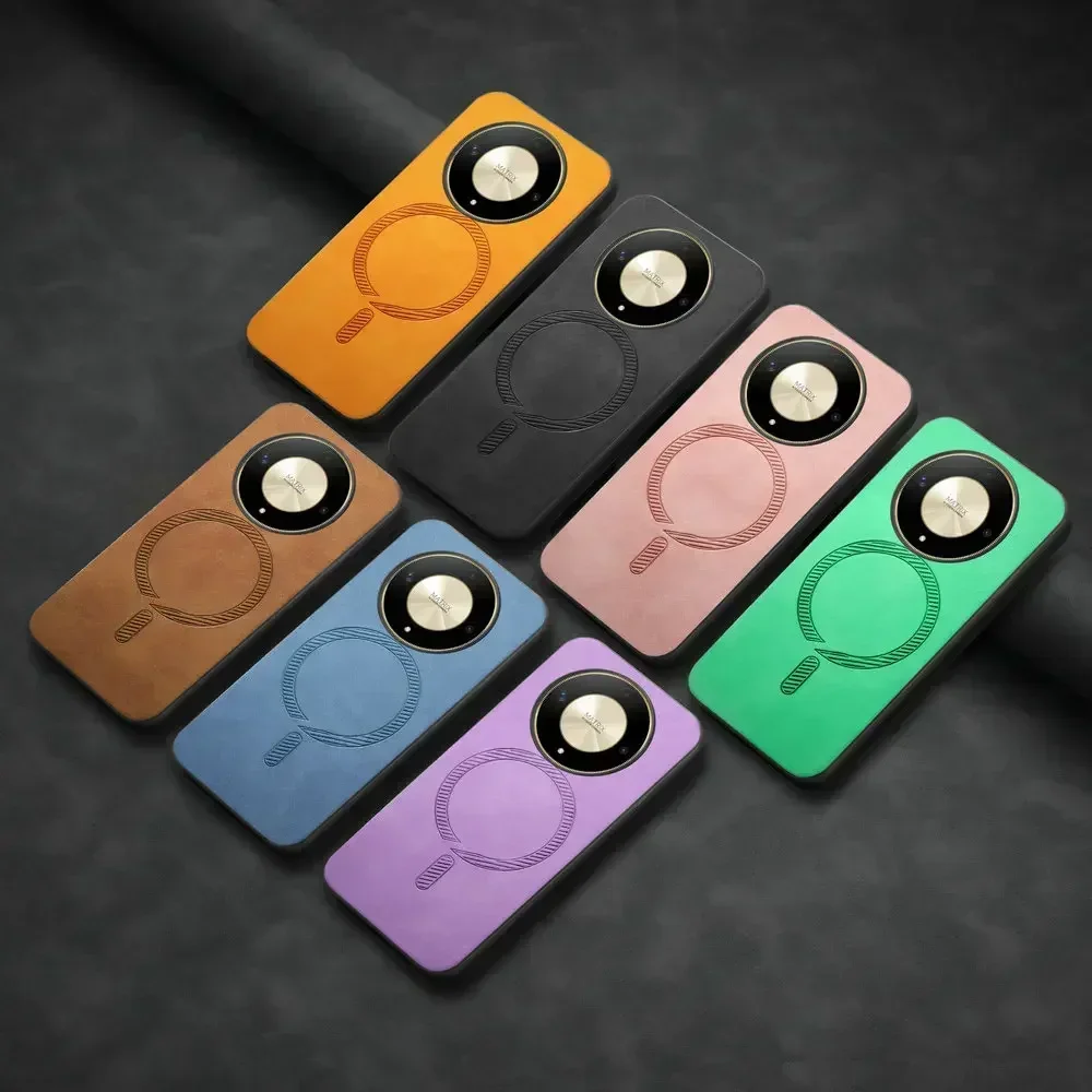 Honor Magic 8 7 Pro 6 Lite 5G Luxury Case Leather Back Panel for  Honor Magic7 Pro Case Phone Magic6 8 Pro Magnet Cover