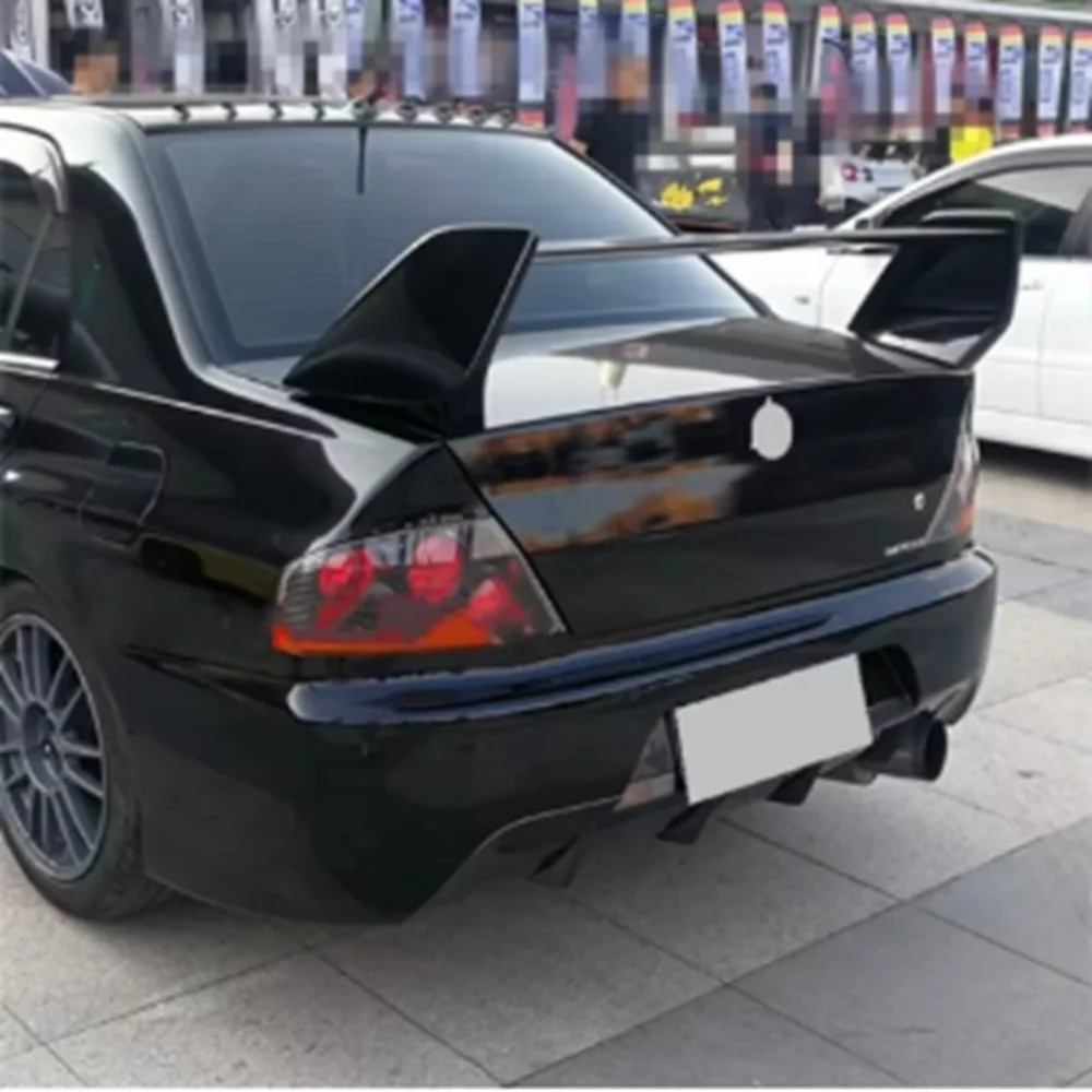 Para Mitsubishi LANCER Spoiler 2003 a 2008 ABS Spoiler decoración del ala trasera del coche alerones del maletero trasero alas para Lancer FD2 Spoiler