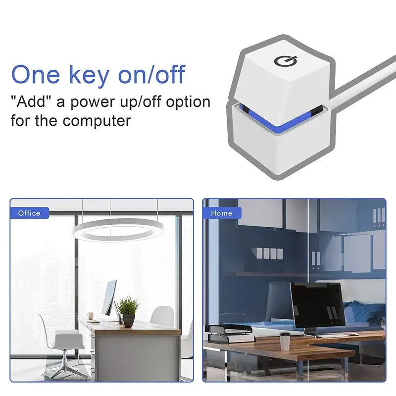 Pulsante interruttore desktop esterno per computer Cavo di prolunga Tastiera meccanica Feel Interruttore a un tasto Pulsante interruttore periferico per computer