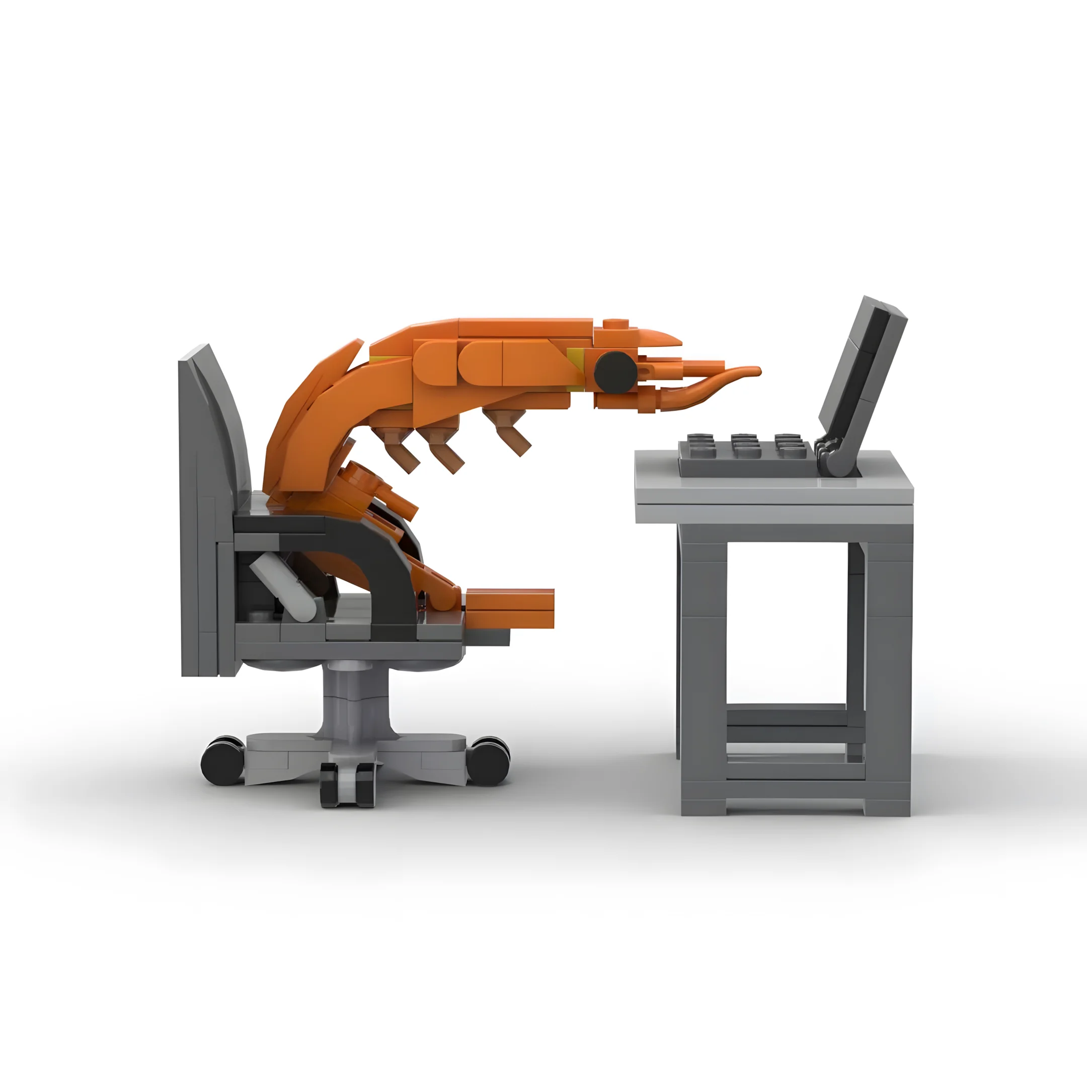 MOC 사무실 책상 장식 블록 창의적인 작업 장면 디자이너 사무실 장난감 모델 소품 장난감 선물 및 작업 공간용