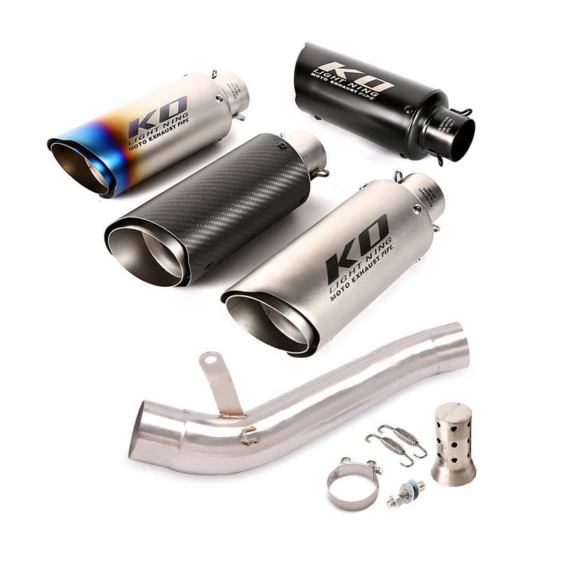 

Exhaust Pipe For Aprilia RSV4 2017-2019 2018 60MM Motorcycle Escape Mid Link Pipe Slip On Removable DB Killer Modified Stainless