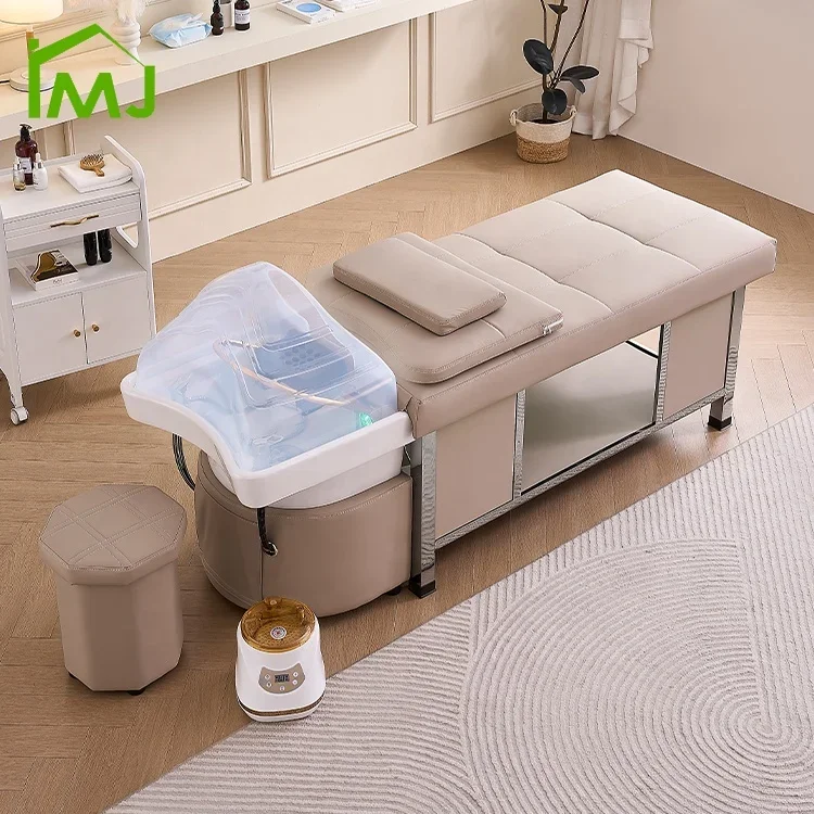 #Custom Salon Hair Wash Head Spa Bed Simple Version of the Water Cycle Shampoo Bed With Lamp