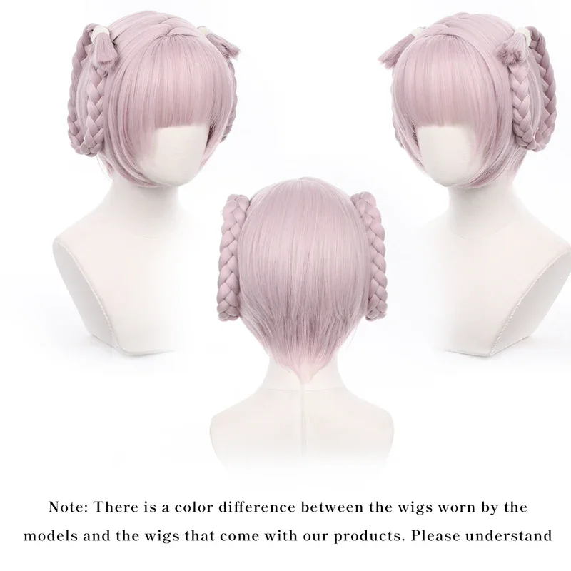 HOLOUN Call of The Night Anime Cosplay Costume Nazuna Nanakusa Vampire Black Coat Cloak Vest Wig Light Pink Braid Hair Halloween