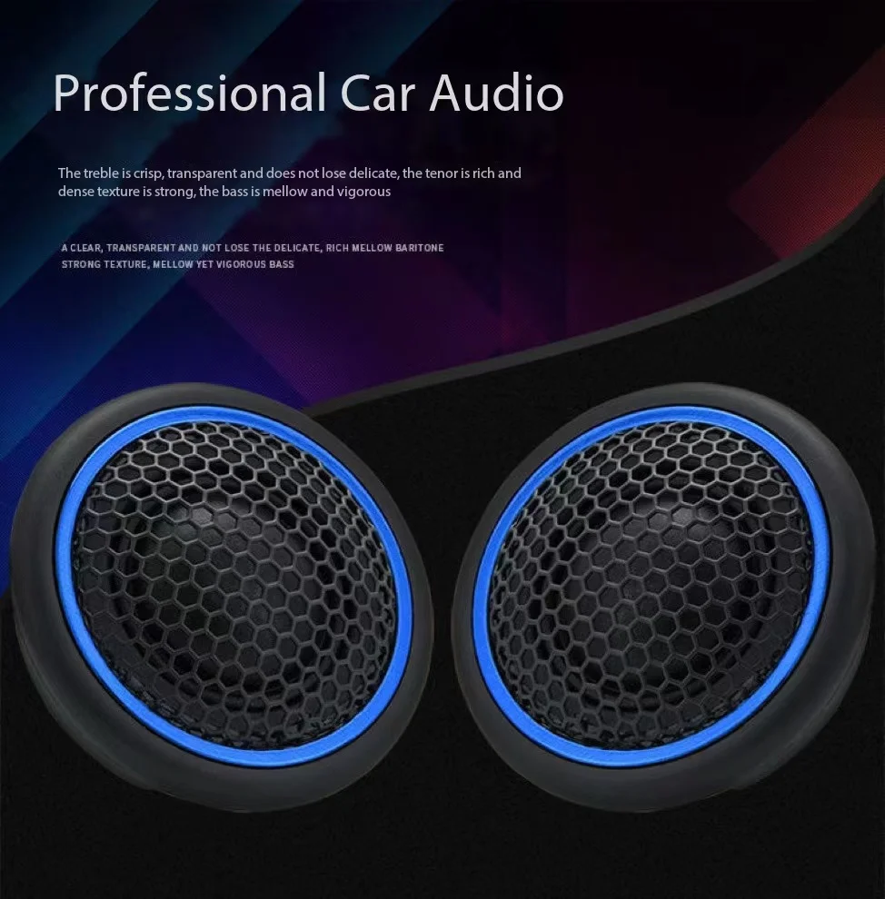 2PCS High Pitched Speaker Car Speaker  Car Mounted Small Tweeter Audio Speaker High-power Modification Fever Level