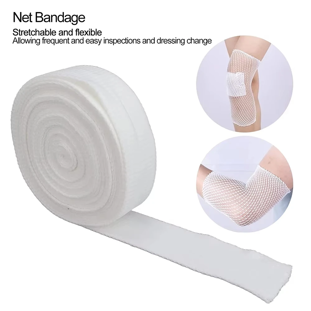 1 Stück Dehnbares Elastisches Netzverband-Fixierungssystem, Schlauchförmiger Verband, Atmungsaktiver Verband, Wundverband, Netz-Mesh-Tubing