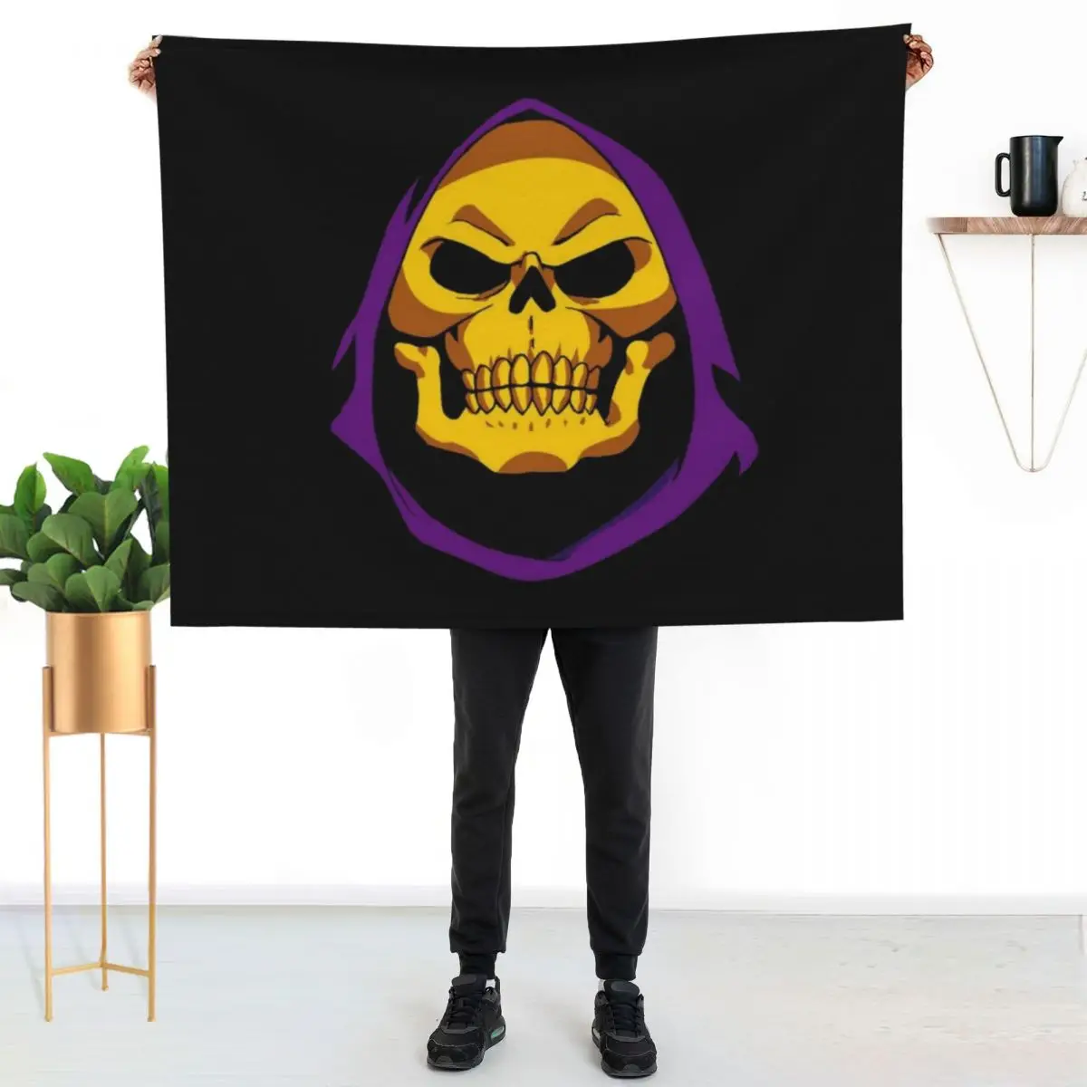 

Skeletor Throw Blanket Fade Resistant Durable Throw Blanket