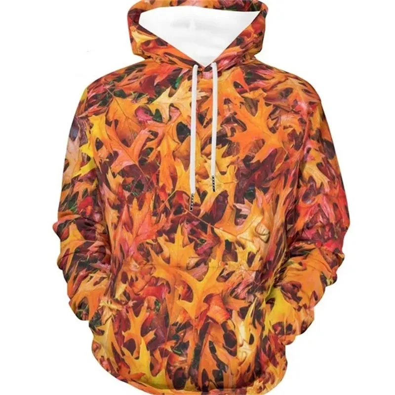 

Autumn Leaves Patterns 3D Graphic Hoodies For Men And Women Clothing Hoodie Sweatshirt Casual Trendy Unisex High Quality Hooded