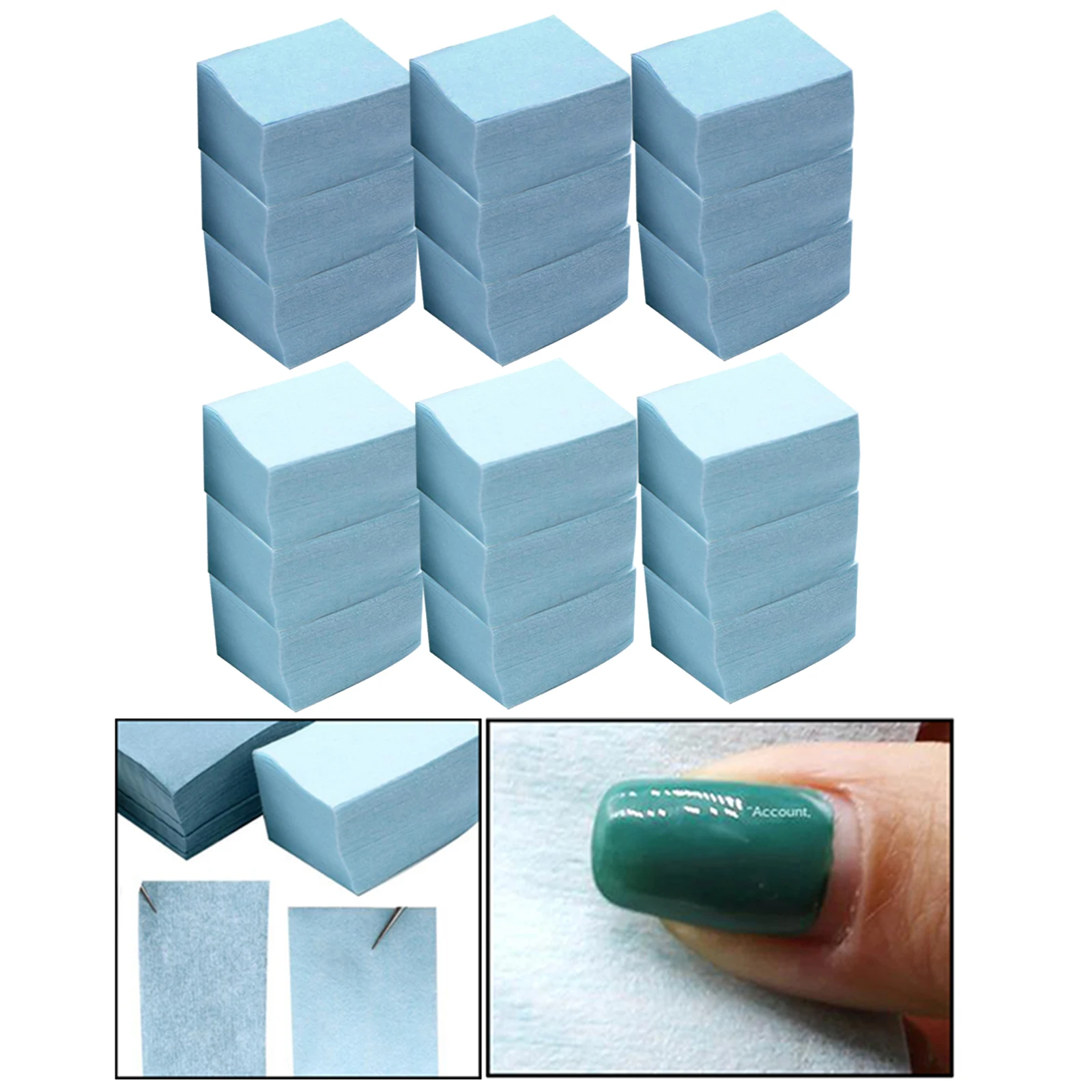600Pcs Nail Pliosh Remover Polish Remover Pads Absorbable cosmetic pads