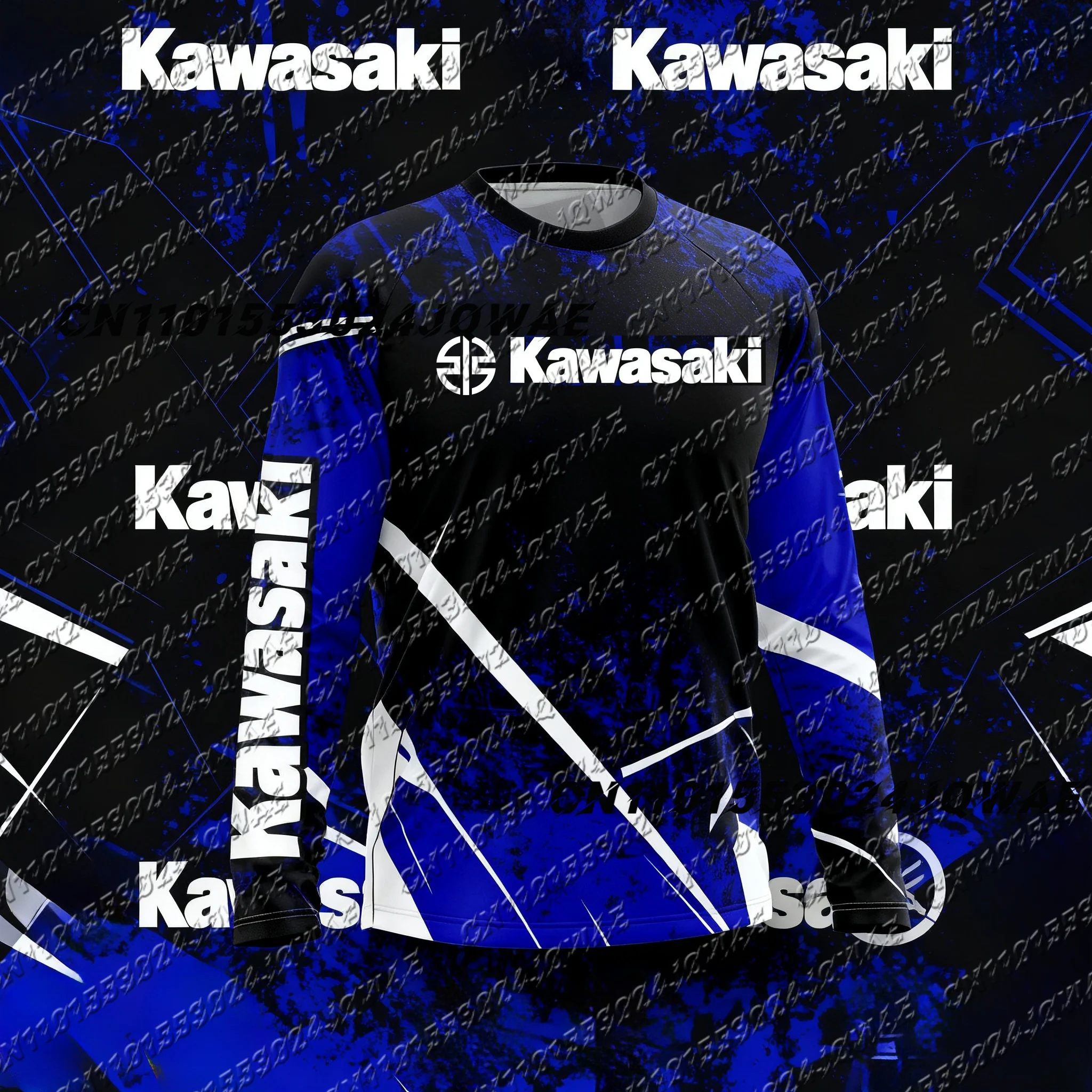 

Kawasaki 2026 New Design Jersey Super Motocross Breathable Quick Drying Long Sleeved Tee Men Women Loose Fashionable Casual Top