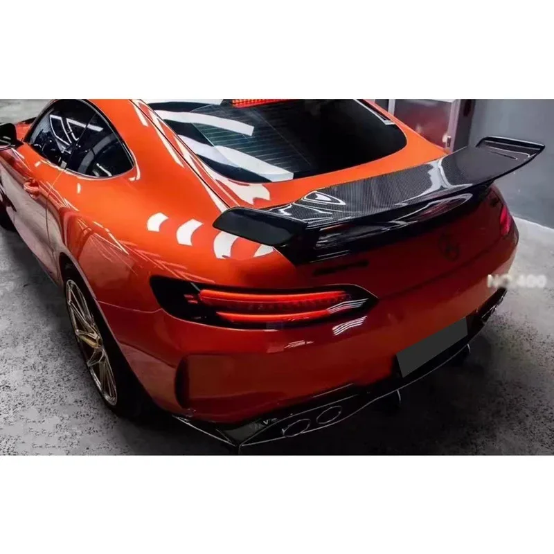 لمرسيدس بنز AMG GT43 GT50 GT53 GT63 ألياف الكربون زعانف الذيل الخلفي الجذع المفسد دليل الجناح الخلفي الجناح قطع غيار السيارات #4