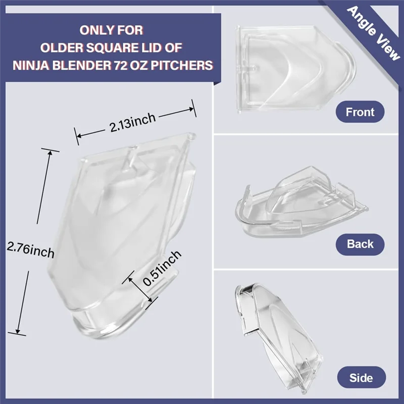 Pour Spout Cover Replacement for Ninja Blender Lid 72 Oz Pitchers, Lid Flap Spout Cover for NJ600 BL610 BL740 BL700