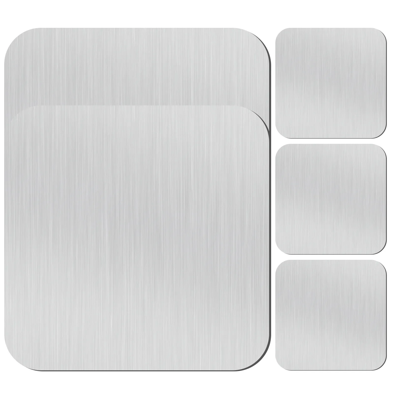 5Pcs Round Stainless Steel Drink Coasters Non-Slip Oil Proof Reusable Cup Pads Anti-Scald Coasters for Hot Drinks Table