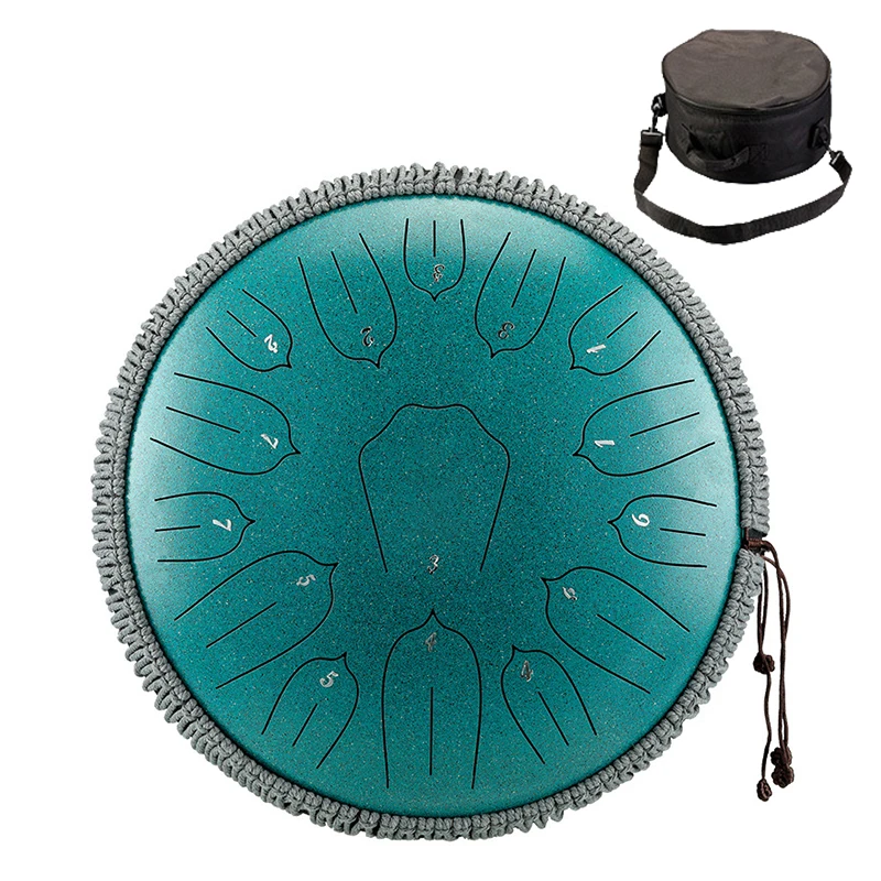 Hluru Muziekdrum 13 Inch 15 Noten Glucophone Steel Tongtrommel 15 Noten D Toon Etherische Drum Percussie Muziekinstrumenten