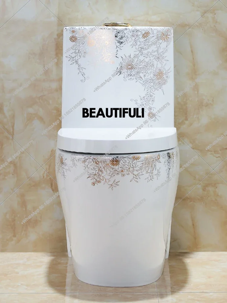 

RR Household toilet, ordinary flush toilet, small apartment deodorant and water-saving ceramic toilet toilet, bathroom