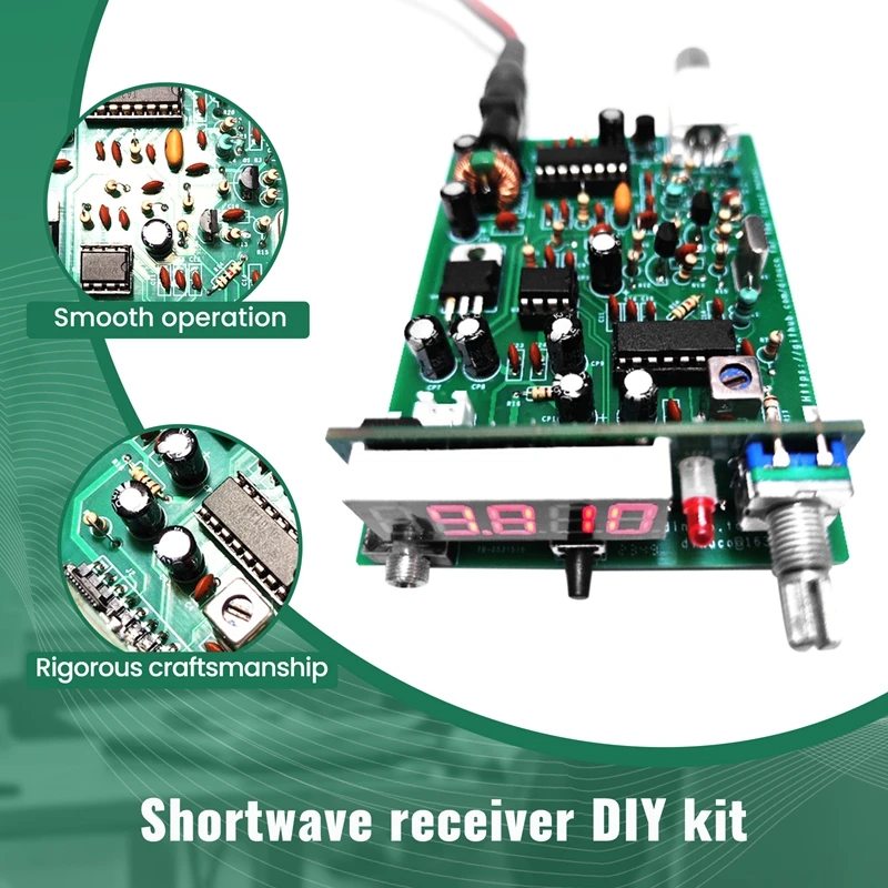 3-23Mhz AM Radio Shortwave Receiver Short Wave Broadcast Signal PLL Receive DIY Kit LED Digital Display Frequency